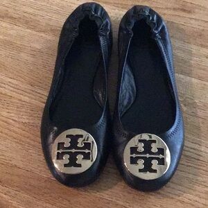 Tory Burch Black Flats Sleek Design Comfortable Fit